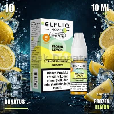 Elfbar ElfLiq Frozen Lemon 10mg Liquid - 10 ml