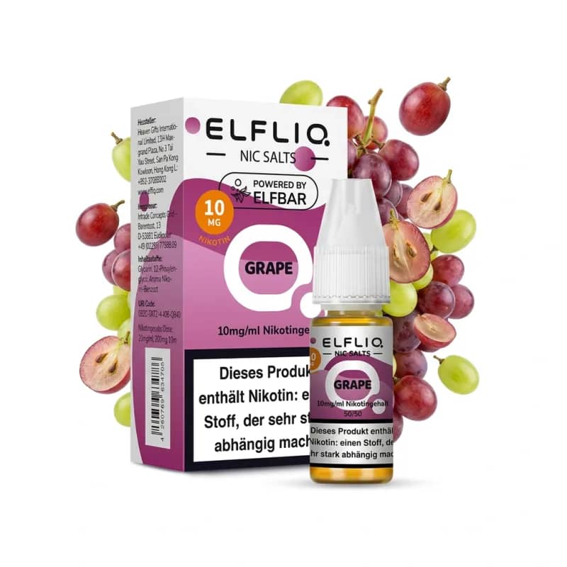 Elfbar ElfLiq Grape 10mg Liquid – 10 ml