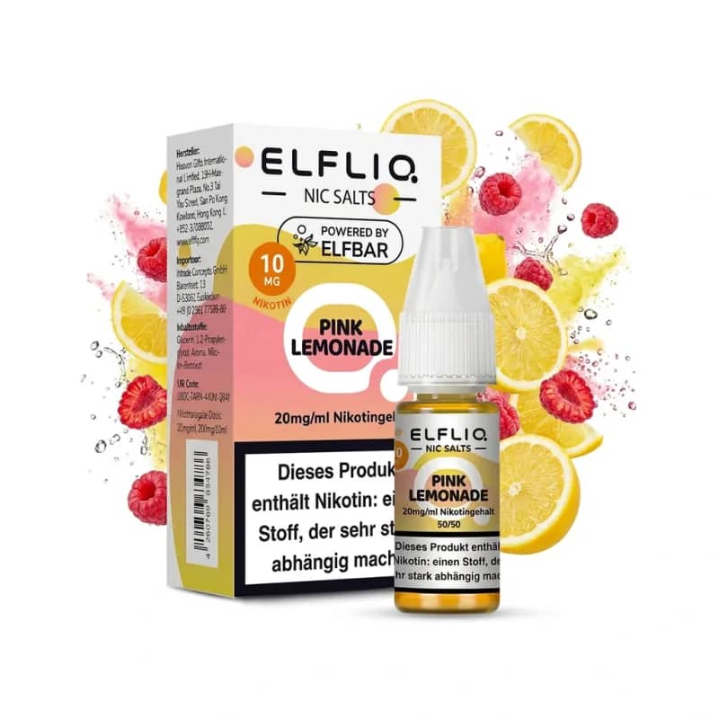 Elfbar ElfLiq Pink Lemonade 10mg Liquid – 10 ml