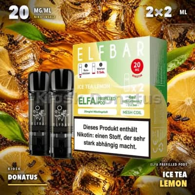 ELFBAR ELFA 2x 600 Züge Ice Tea Lemon