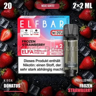 Elfbar Elfa Frozen Strawberry Pods 20mg, 2er Pack