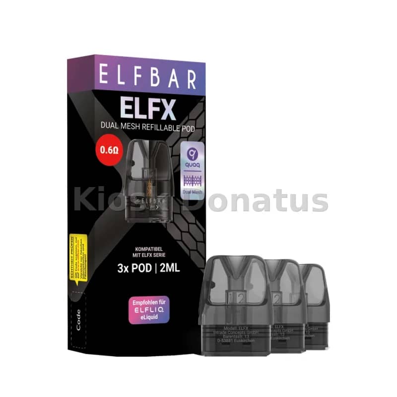 ELFBAR ELFX Refillable Pods 0,6 Ohm – 3er-Pack