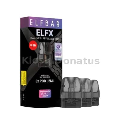 ELFBAR ELFX Refillable Pods 0,8 Ohm – 3er-Pack