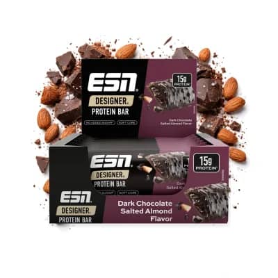 ESN Designer Bar 12 x 45 g Dark Chocolate Salted Almond