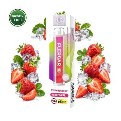 Flerbar M Nikotinfrei – Strawberry Ice – 0 mg Nikotin