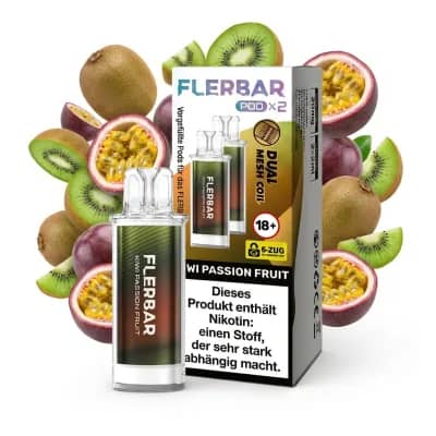Flerbar Pod 2x 600 Züge Kiwi Passion Fruit