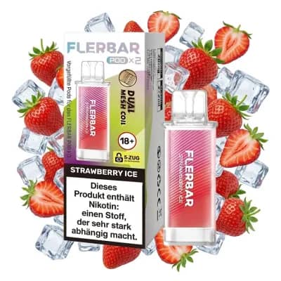 Flerbar Pod 2x 600 Züge Strawberry Ice
