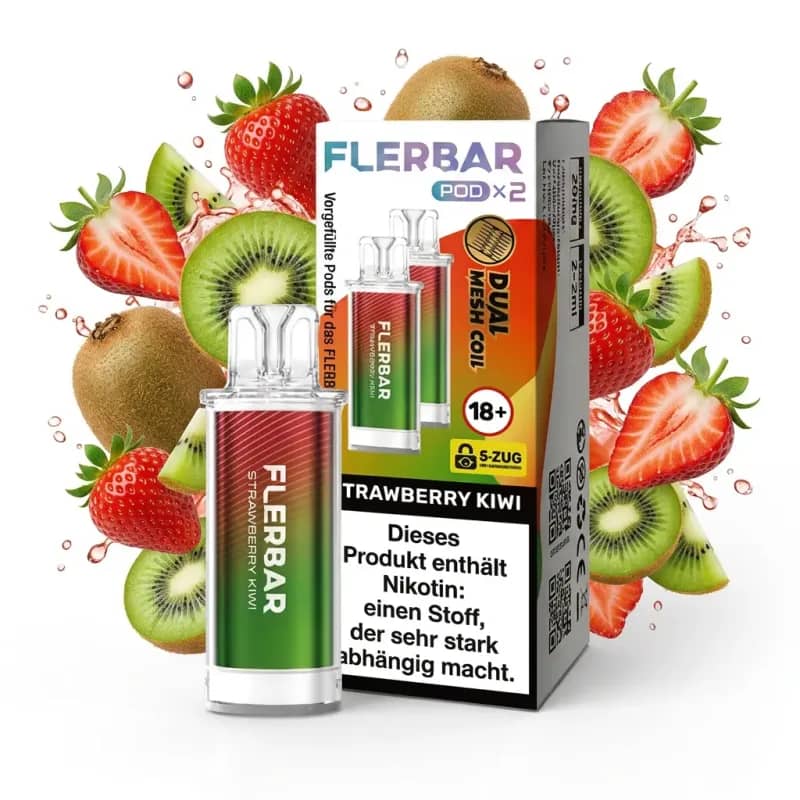 Flerbar Pod 2x 600 Züge Strawberry Kiwi