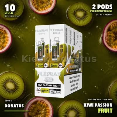 10er Pack - Flerbar Pods – Kiwi Passion Fruit