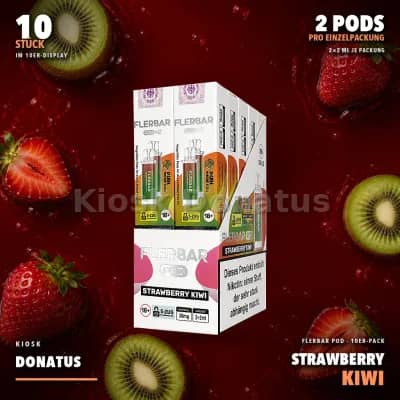 10er Pack - Flerbar Pods – Strawberry Kiwi