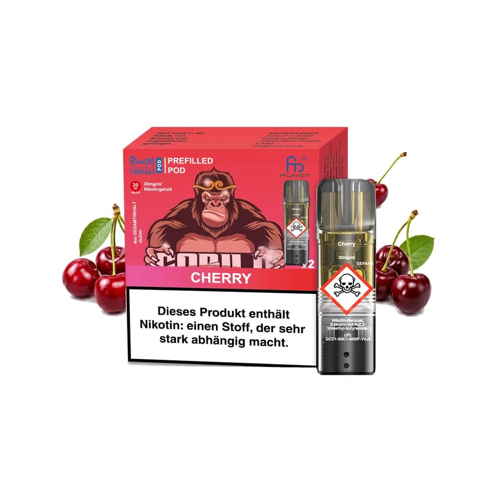 Fumot RandM Tornado Prefilled Pods 2x2 ml - Cherry - 20 mg/ml