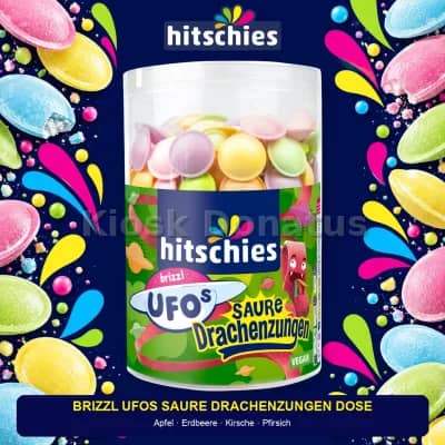 Hitschies brizzl UFOs Saure Drachenzungen Dose 450 g