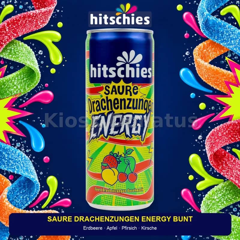 Hitschies Saure Drachenzungen Energy Bunt 250 ml