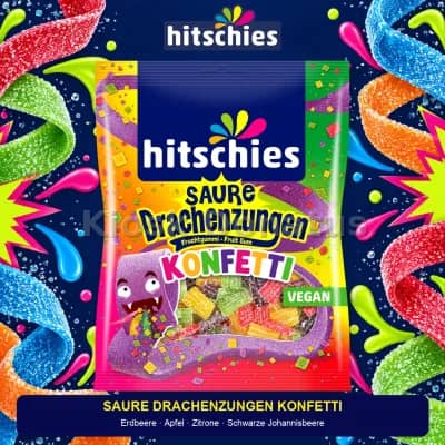 Hitschies Saure Drachenzungen Konfetti 125 g