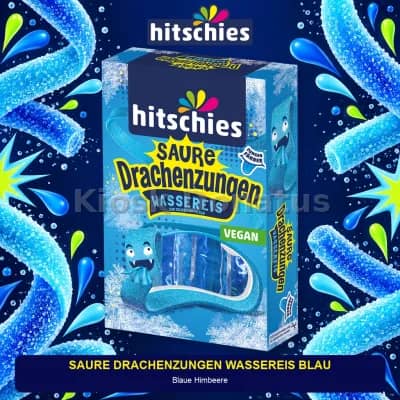 Hitschies Saure Drachenzungen Wassereis Blau 400 ml
