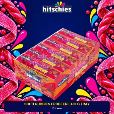 Hitschies Softi Qubbies Erdbeere 480 g Tray