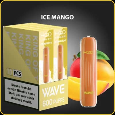 HQD WAVE 600 Züge Einweg Ice Mango