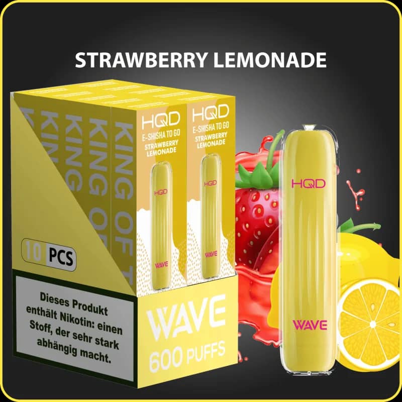 HQD WAVE 600 Züge Strawberry Lemonade