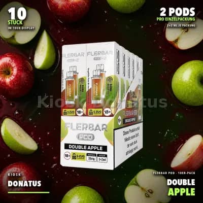 10er Pack - Flerbar Pods – Double Apple