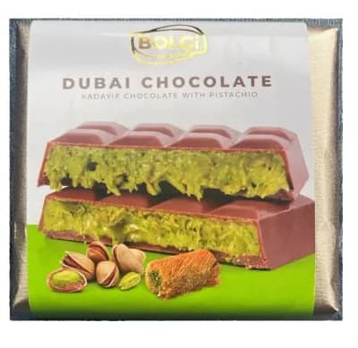 Bolci Dubai Schokolade - Pistaziencreme und Kadayif – 30g