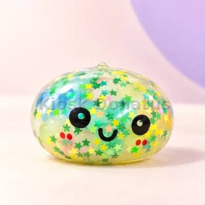 Rainbow Mystery Bun Grün-Gelb, Squishy, 1 Stück