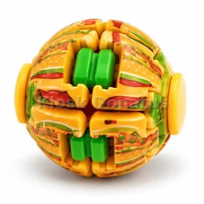 Fidget-Spinner-Ball Hamburger Gelb/Grün, 1 Stück