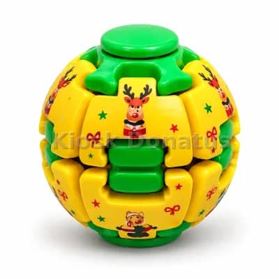 Fidget-Spinner-Ball Rentier Gelb/Grün, 1 Stück