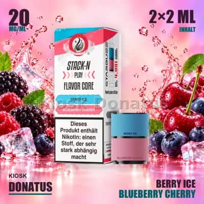 Starbuzz Stack-N Play Flavor Core Duo Pods Berry Ice + Blueberry Cherry 20mg, 2x2ml