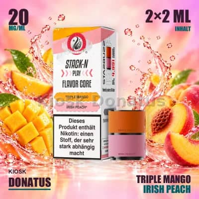 Starbuzz Stack-N Play Flavor Core Duo Pods Triple Mango + Irish Peach 20mg, 2x2ml