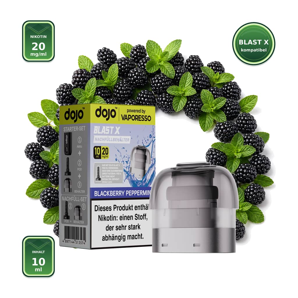 Vaporesso DOJO Blast X Blackberry Peppermint 20 mg – 10 ml