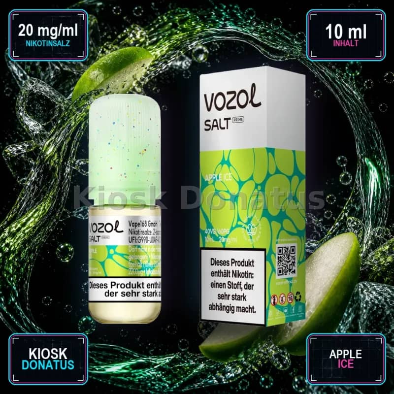 VOZOL Salt Prime Apple Ice 20mg Liquid – 10 ml