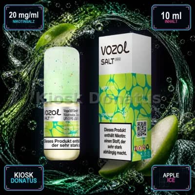 VOZOL Salt Prime Apple Ice 20mg Liquid – 10 ml
