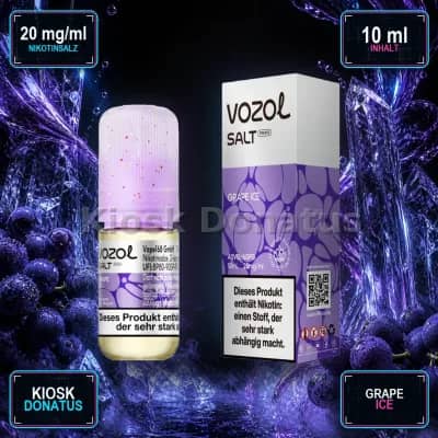 VOZOL Salt Prime Grape Ice 20mg Liquid – 10 ml