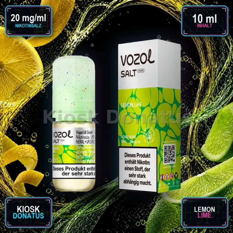 VOZOL Salt Prime Lemon Lime 20mg Liquid – 10 ml