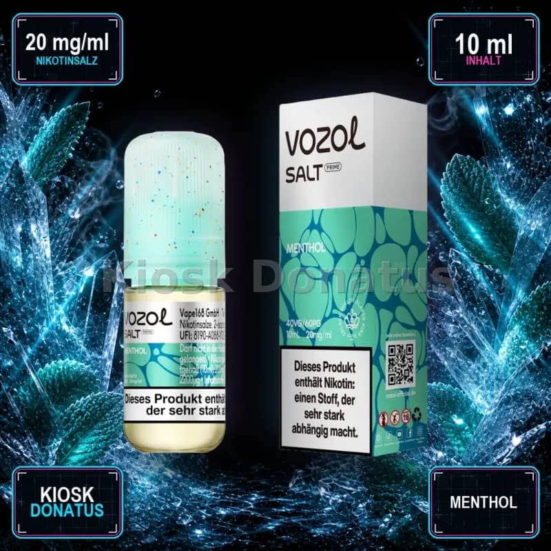 VOZOL Salt Prime Menthol 20mg Liquid – 10 ml