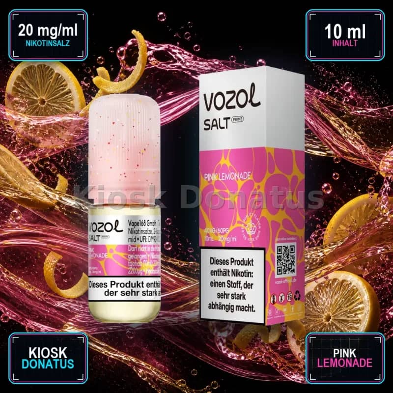VOZOL Salt Prime Pink Lemonade 20mg Liquid – 10 ml