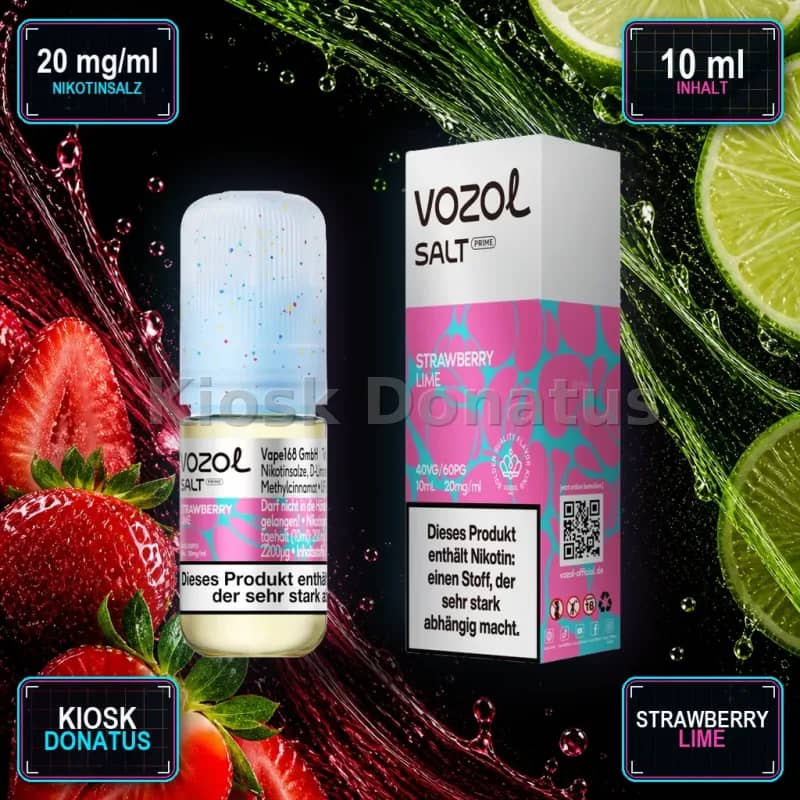 VOZOL Salt Prime Strawberry Lime 20mg Liquid – 10 ml