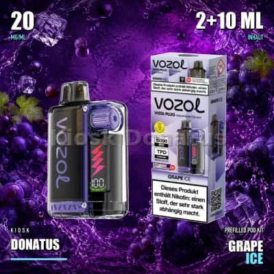 VOZOL Vista Plug 15000 Prefilled Pod Kit – Grape Ice
