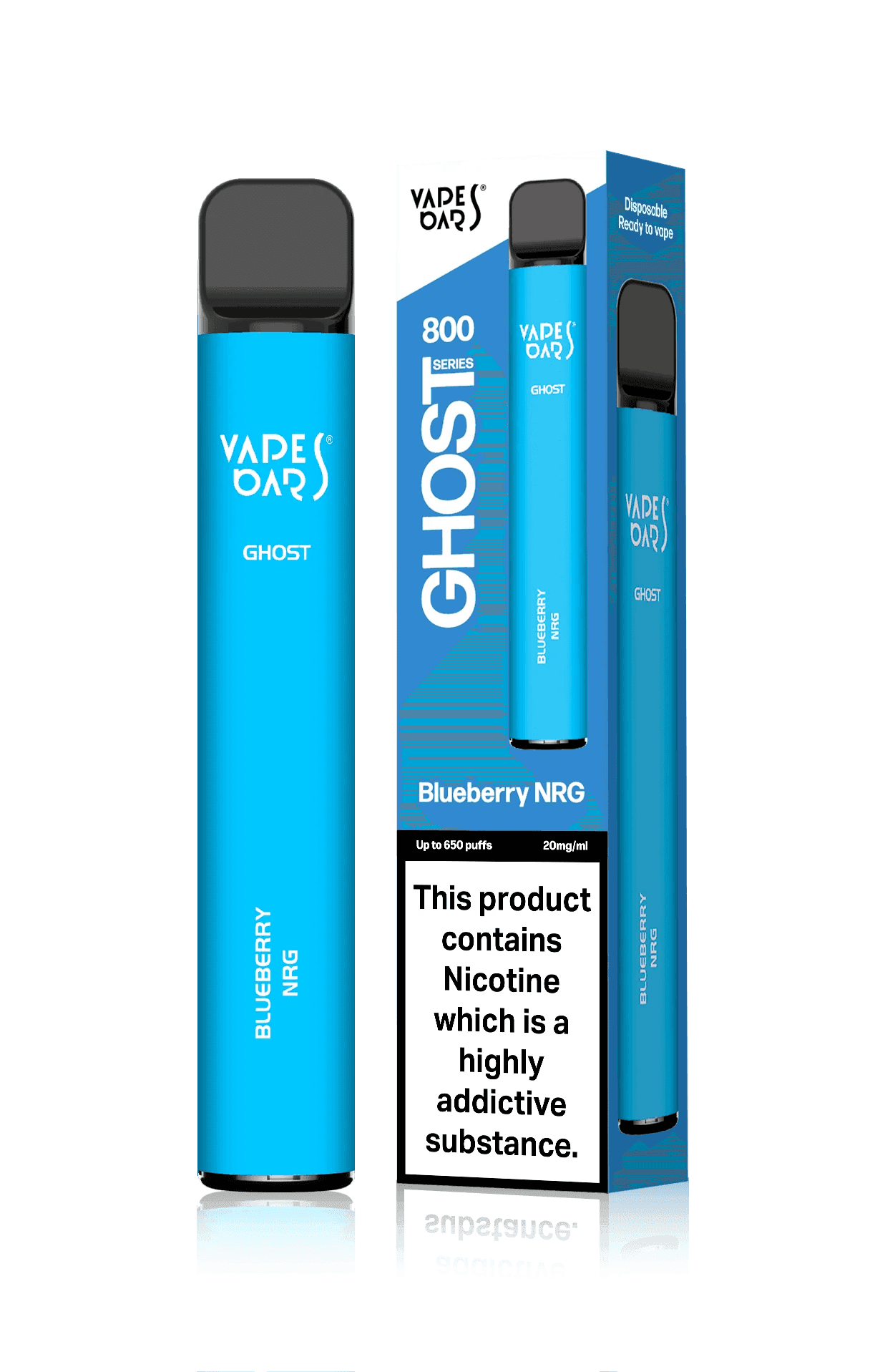 Vape Bar Ghost 800 – Einweg E-Shisha 650 Züge - Blueberry NRG