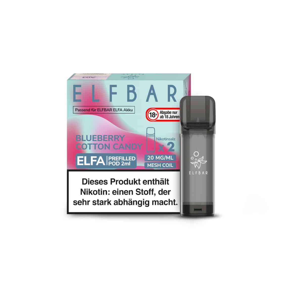 Elf Bar Elfa Blueberry Cotton Candy 2x Pods 600 Züge