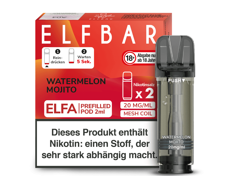 Elf Bar Elfa 2x 600 Züge Watermelon Mojito