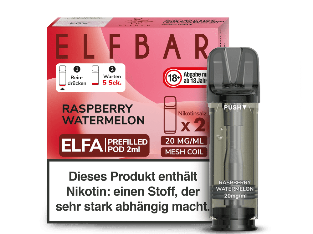 Elf Bar Elfa 2x 600 Züge Raspberry Watermelon