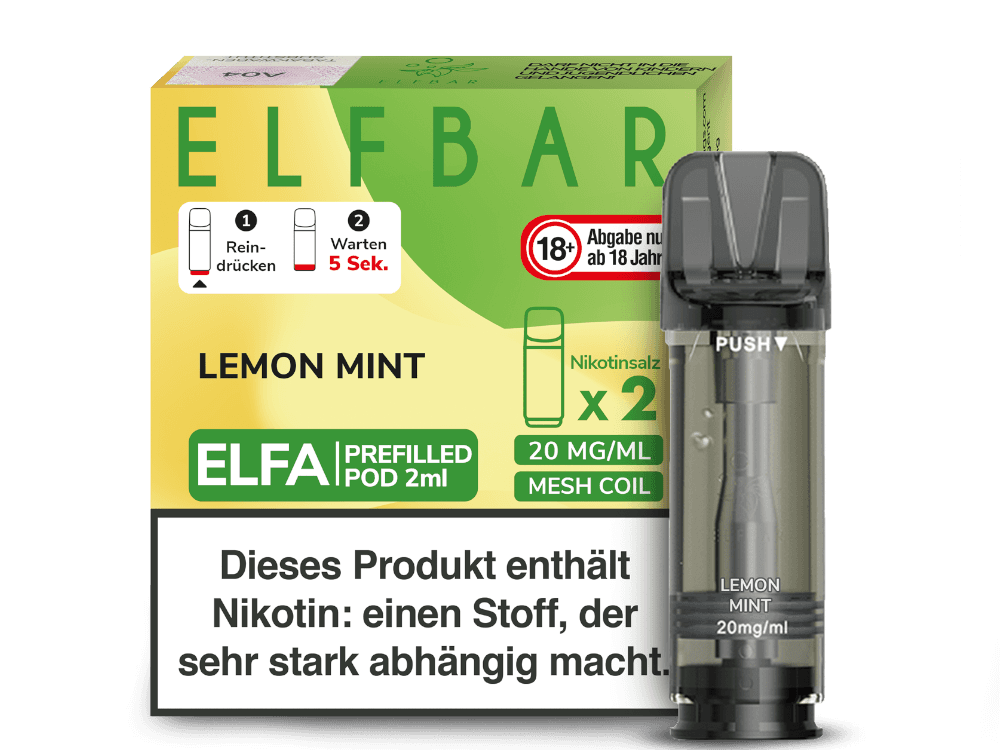Elf Bar Elfa 2x 600 Züge Lemon Mint