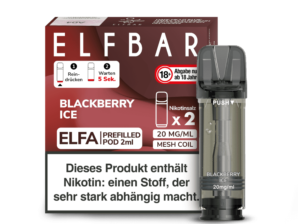 Elf Bar Elfa 2x 600 Züge Blackberry Ice