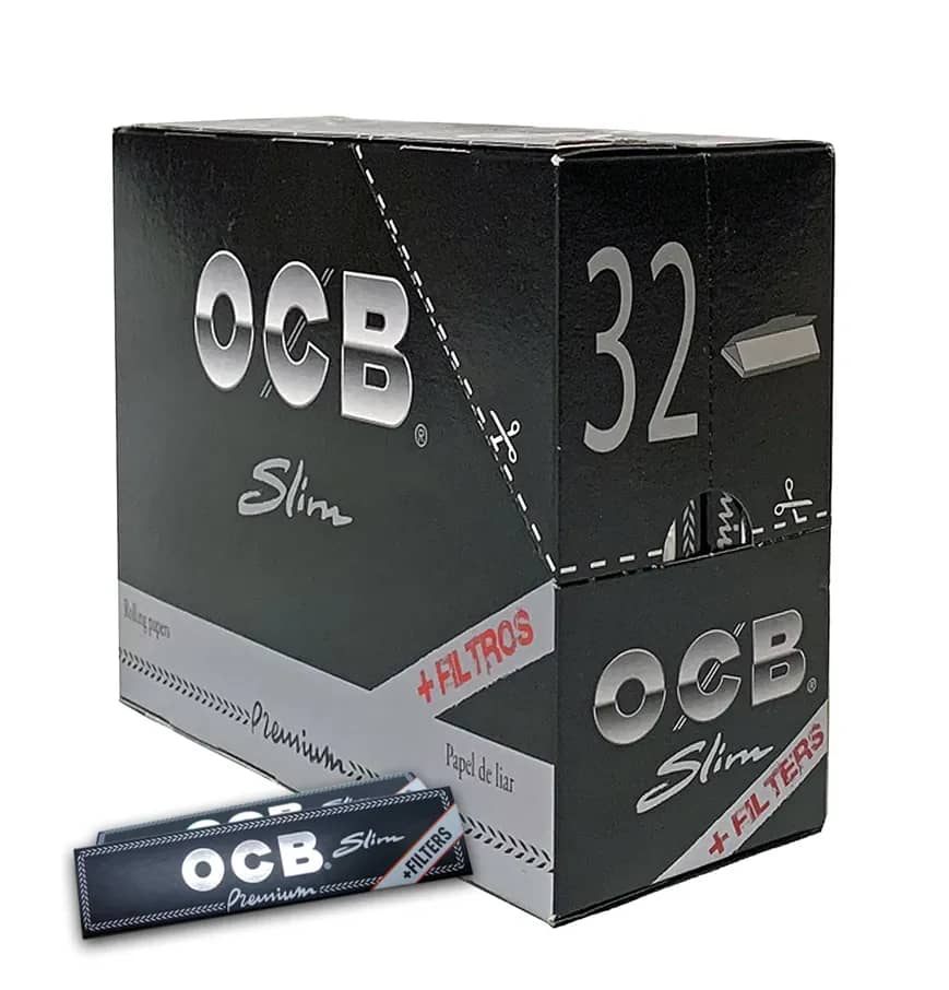 OCB Schwarz Premium long slim – VE: 32 x 32 Blatt+Tips