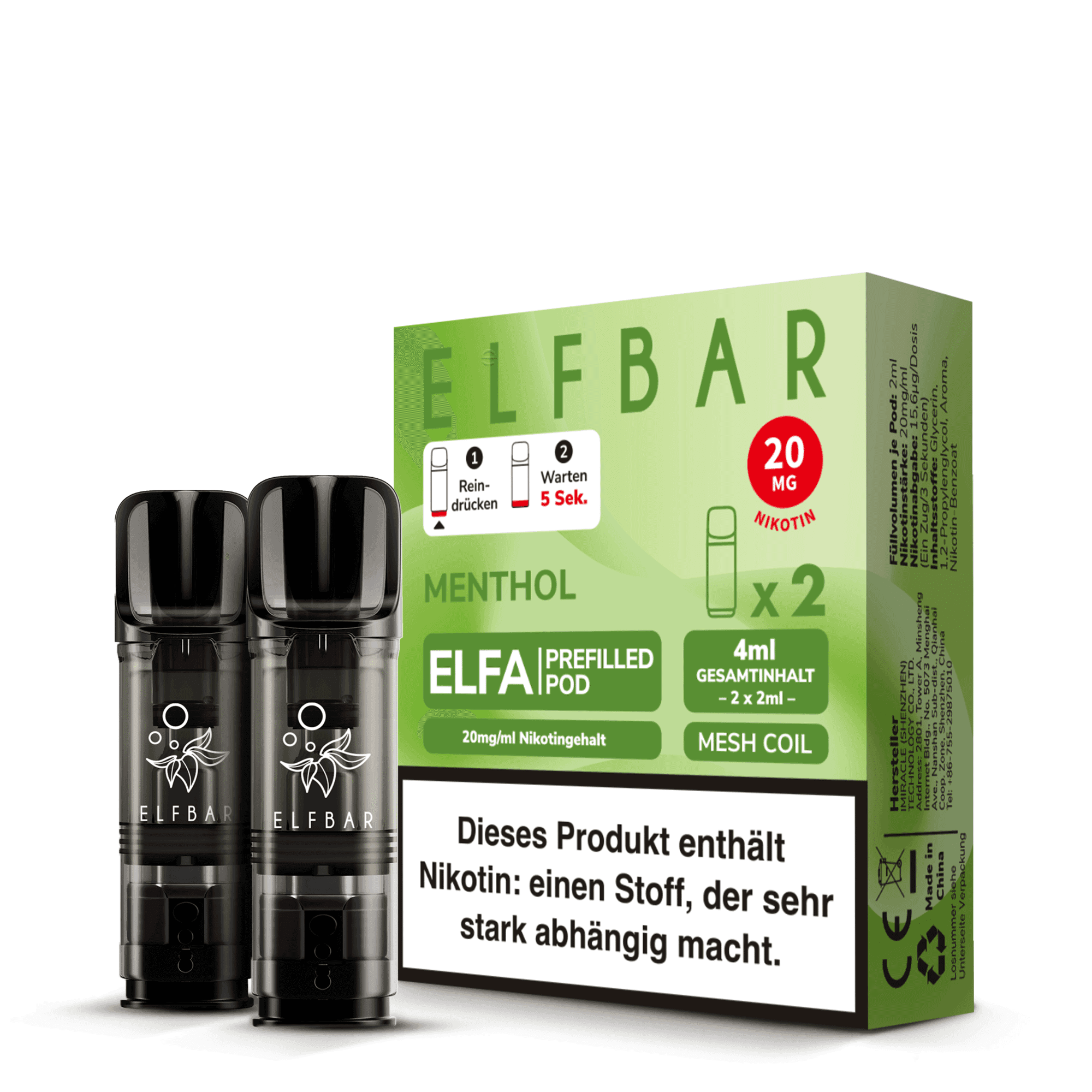 Elfbar Elfa 2x 600 Menthol