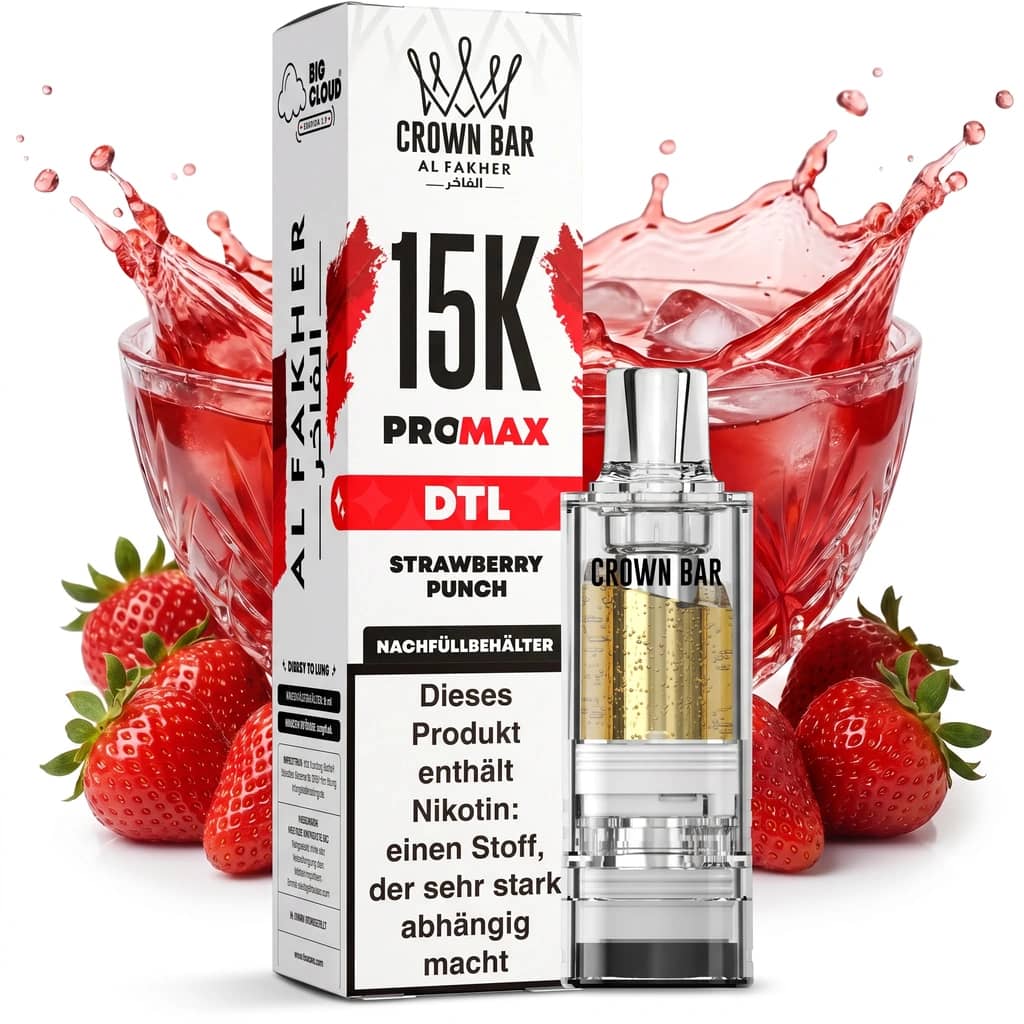 AL FAKHER CROWN BAR 15K PRO MAX - STRAWBERRY PUNCH – POD