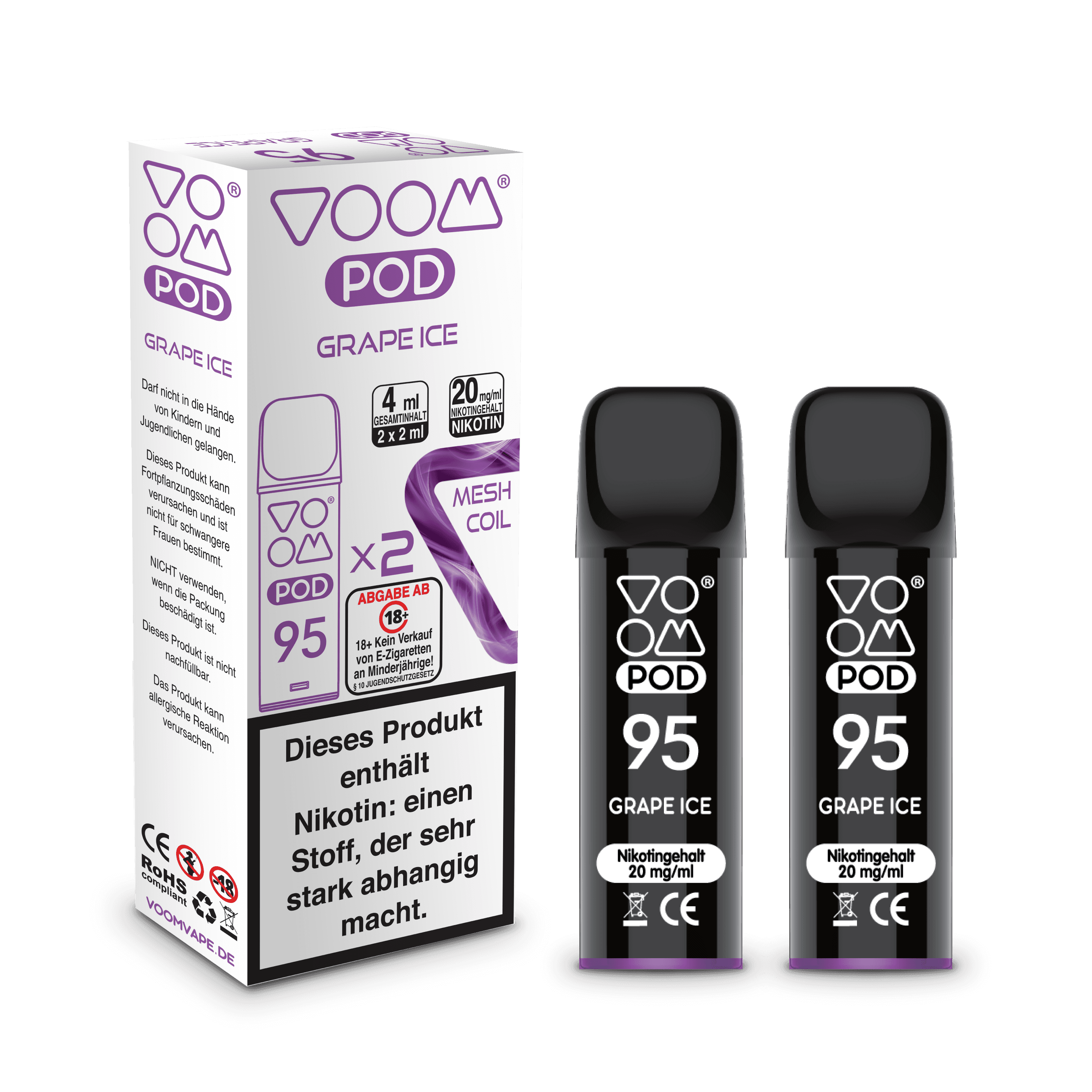 Voom Pod Grape Ice 2x 600