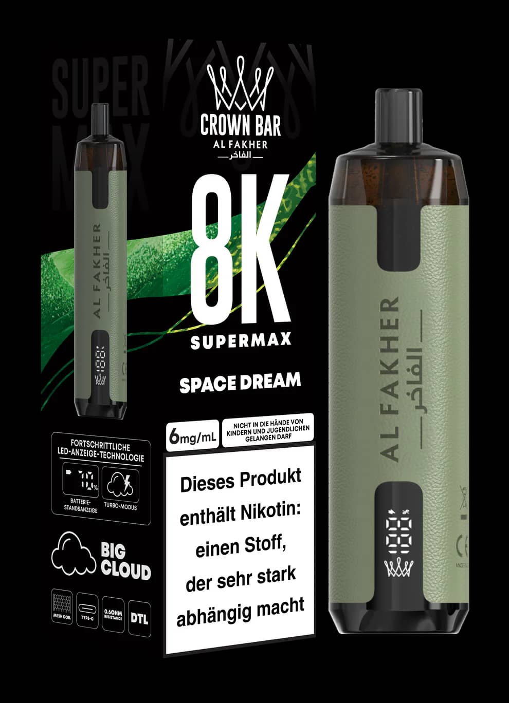 Alfakher 8k Crown Bar Supermax Space Dream