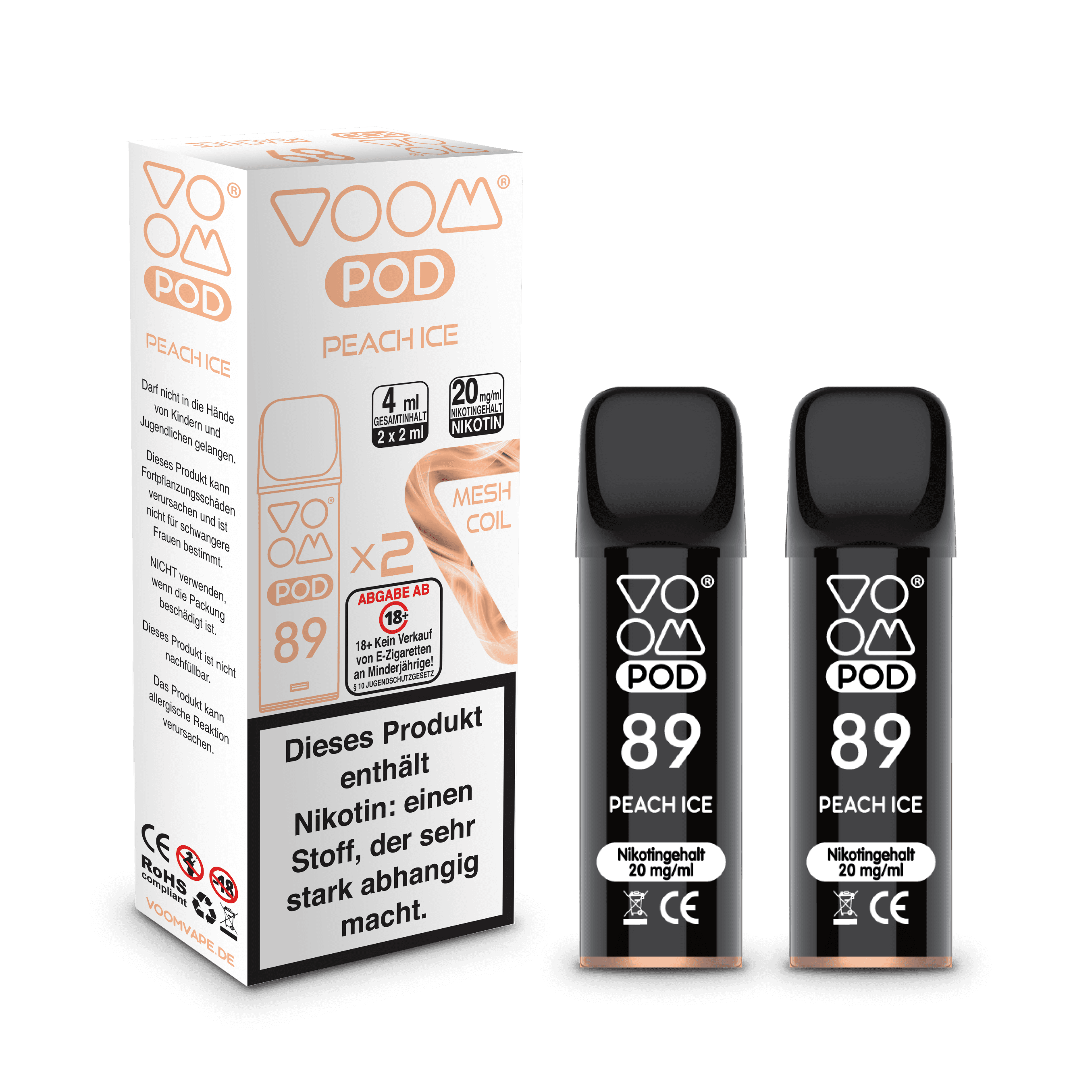 Voom Pod Peach Ice 2x 600 Züge